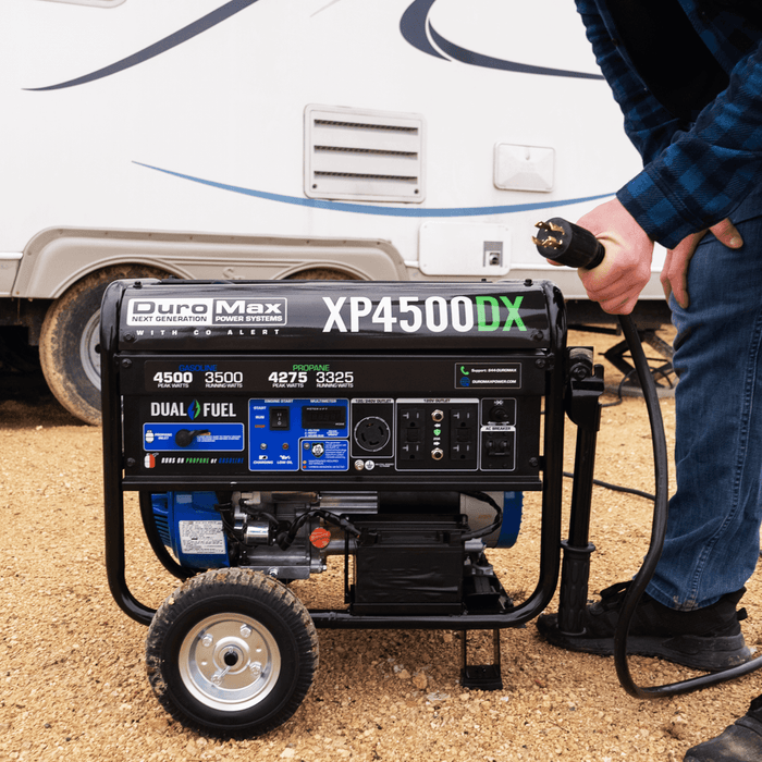 DuroMax XP4500DX 4,500 Watt Dual Fuel Gas Propane Portable Generator w/ CO Alert
