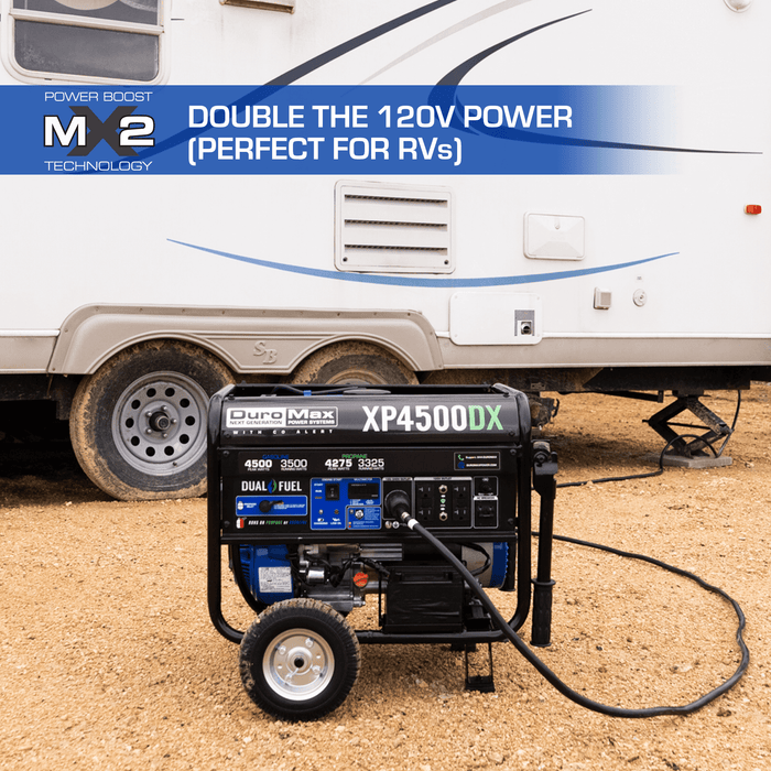 DuroMax XP4500DX 4,500 Watt Dual Fuel Gas Propane Portable Generator w/ CO Alert