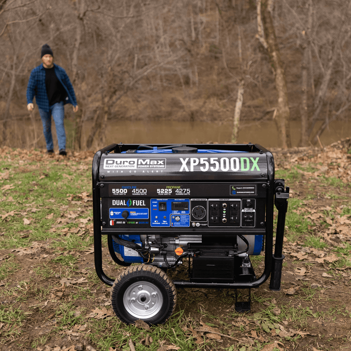 DuroMax XP5500DX 5,500 Watt Dual Fuel Gas Propane Portable Generator w/ CO Alert