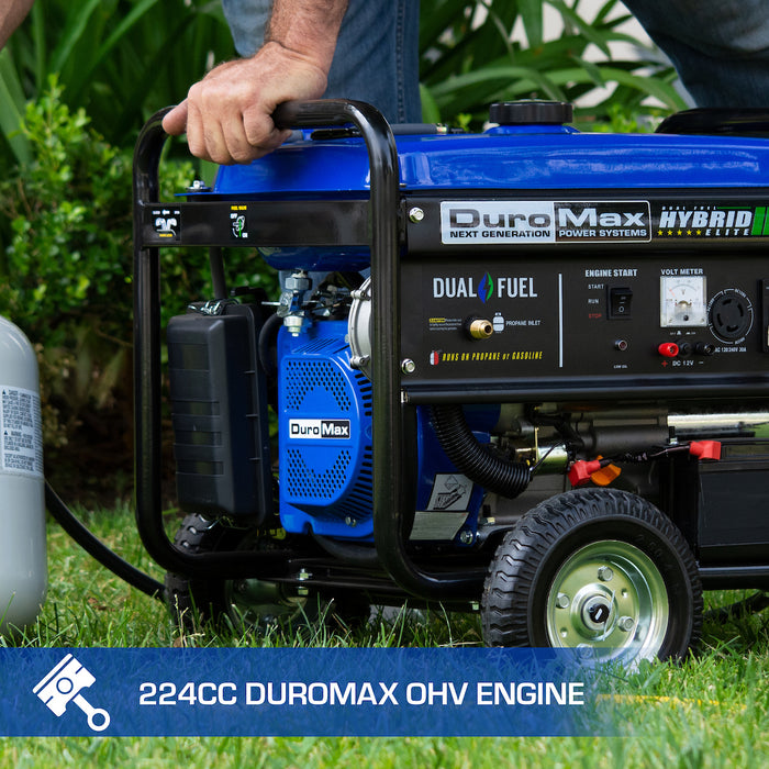DuroMax XP5500EH 5,500 Watt Portable Dual Fuel Gas Propane Powered Generator