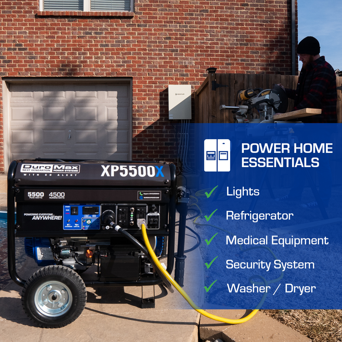 DuroMax XP5500X 5,500 Watt Gasoline Portable Generator w/ CO Alert