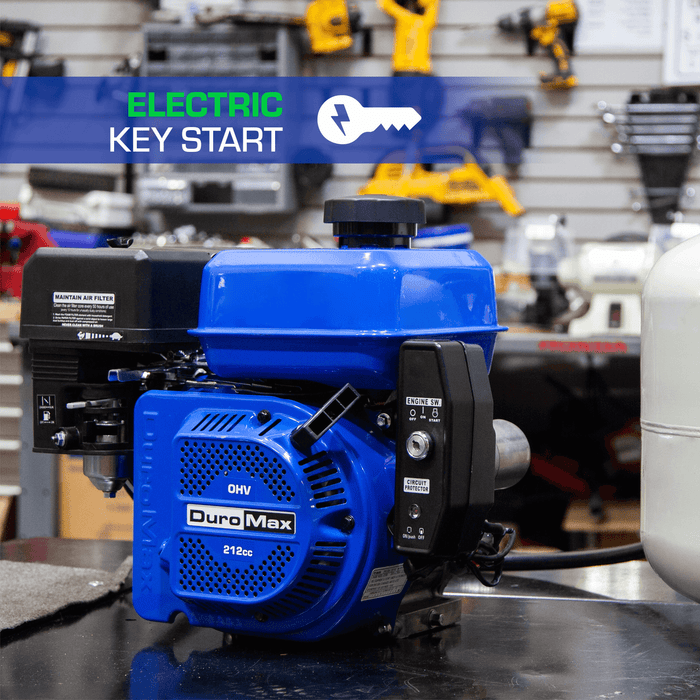 DuroMax XP7HPX 212cc 3/4" Shaft Recoil/Electric Start Horizontal Dual Fuel Engine