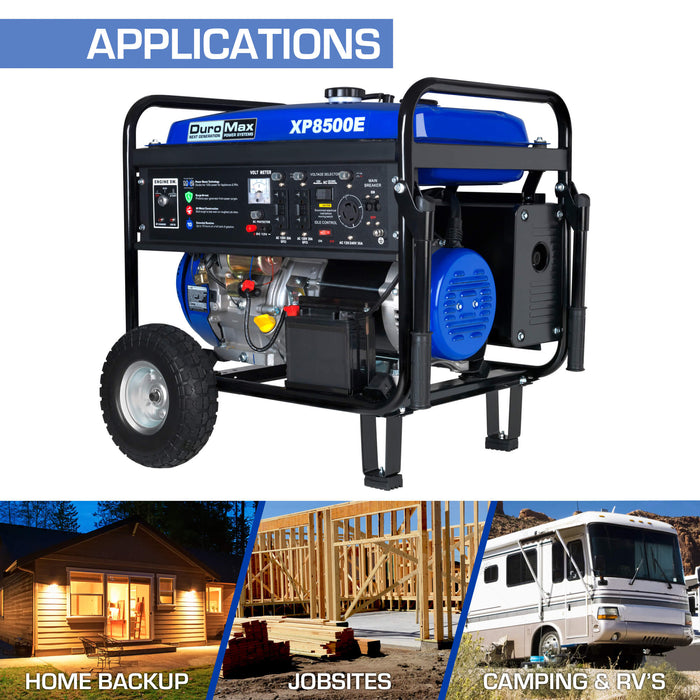 DuroMax XP8500E 8,500 Watt Portable Gas Powered Generator